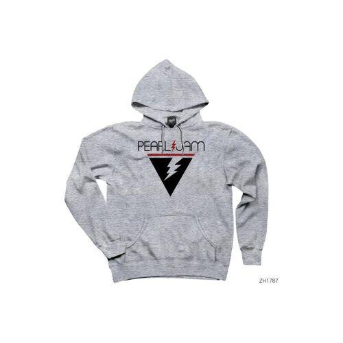 Pearl Jam Triangle Gri Kapşonlu Sweatshirt Hoodie