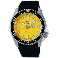 Seiko SRPL87K Otomatik Silikon Siyah Sarı Kadran 10 ATM 43 mm Erkek Kol Saati