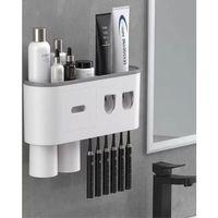Çok Fonksiyonlu Diş Fırçası Tutucu Otomatik Dispenser Bardaklı Organizer
