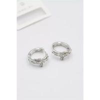 Taşlı Çivi Küpe - Gümüş