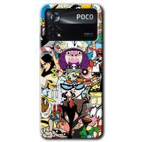 Poco x4 Pro Kılıf HD Desen Baskılı Arka Kapak - Süper Çizgi Kahramanlar + Kırılmaz Cam