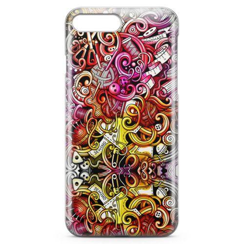 Apple iPhone 8 Plus Kılıf Örgücü Doodle Arka Kapak Koruma Desenli Full Koruyucu