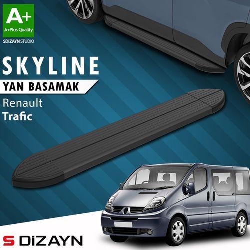 S-Dizayn Renault Trafic 2 Kısa Şase Skyline Siyah Yan Basamak 223 Cm 2001-2014 A+ Kalite