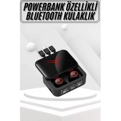 Kablosuz Bluetooth Kulaklık Powerbank Özellikli Göstergeli Hd Mikrofon