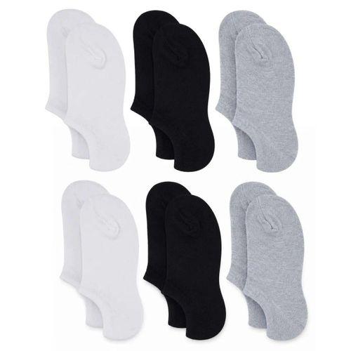 Erkek Bambu 6’lı Dikişsiz Babet Çorap Siyah Beyaz Gri Görünmez Sneaker Çorap Nefes Alan Yumuşak