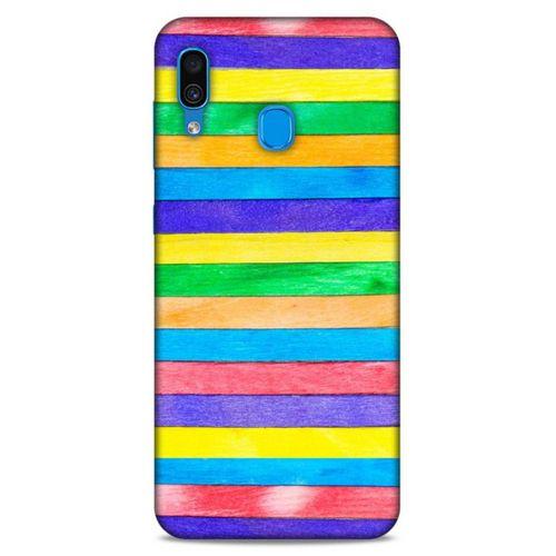 Lopard Samsung Galaxy A30 Uyumlu Kılıf Wood'X (22) Tam Koruma Kılıfı Desenli