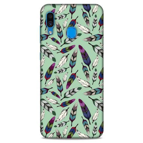 Samsung Galaxy A30 Kılıf Desenli Özel Seri Tüyler (14) Lansman Kılıf