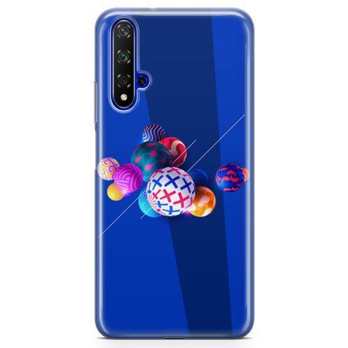 Huawei Nova 5t Kılıf 3D Toplar Arka Kapak Koruma Desenli Full Koruyucu