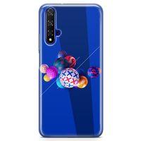 Huawei Nova 5t Kılıf 3D Toplar Arka Kapak Koruma Desenli Full Koruyucu