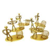 Dekoratif Sarı Metal Adam Müzisyen Kalemlik