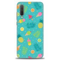 Xiaomi Mi 9 Lite Kılıf HD Baskılı Kılıf - Dondurma ve Yapraklar + Tam Ekran Koruyucu