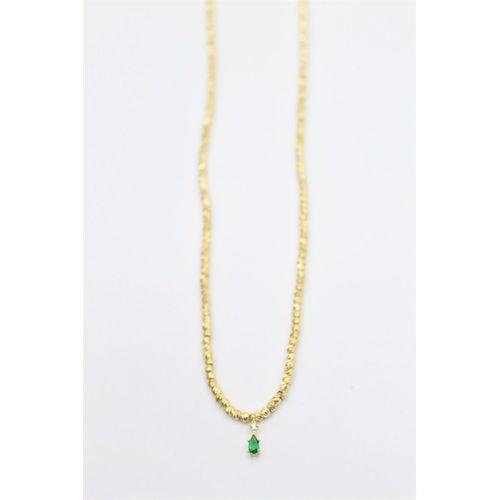 Dorika Taşlı Kolye - Altın