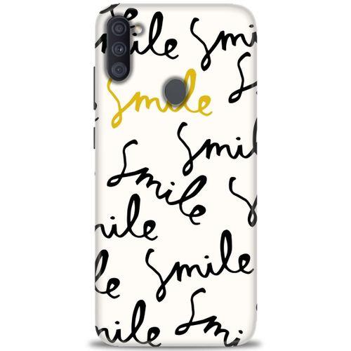 Samsung Galaxy M11 Kılıf HD Baskılı Kılıf - S Smile + Tam Ekran Koruyucu