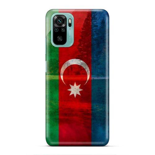 Xiaomi Redmi Note 10 5G Uyumlu Kılıf Azarbaijan (43) Thin Fit Kılıf Bayrak Manzara