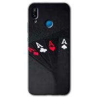 MRCİLETİSİM Huawei P20 Lite Kılıf Baskılı Kapak - Full As + 5D Tam Kaplayan Cam