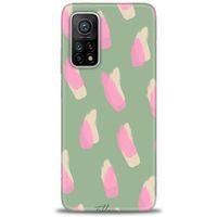 Xiaomi Mi 10T Kılıf HD Baskılı Kılıf - Pembe Krem + Tam Ekran Koruyucu