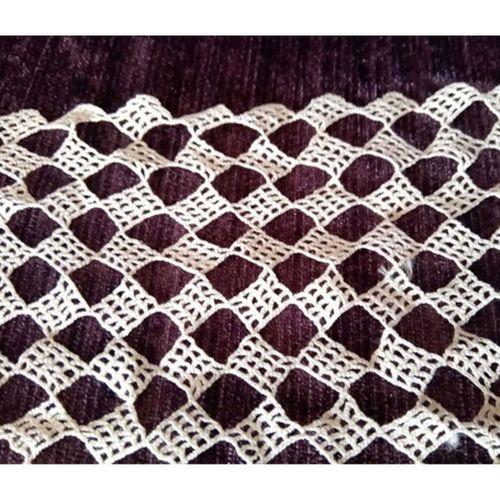 El İşi Dantel Tığ İşi Bej 22X12,5Cm