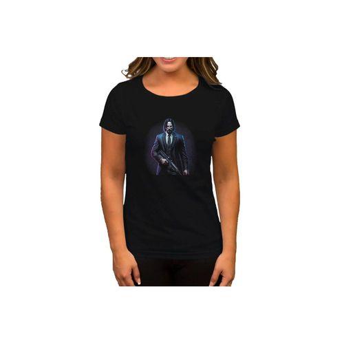 John Wick Art Classic Siyah Kadın Tişört