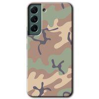MRCİLETİSİM Samsung Galaxy S22 Plus Kılıf HD Desen Baskılı Arka Kapak + Temperli Cam - Kamuflaj 29