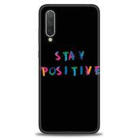 Xiaomi Mi 9 SE Kılıf HD Baskılı Kılıf - Stay Positive + Tam Ekran Koruyucu