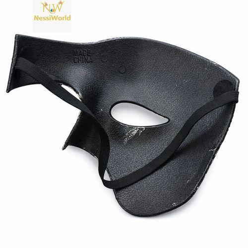 Antik Eskitme Gümüş Erkek Parti Maskesi Yarım Yüz