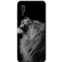 MRCİLETİSİM Samsung Galaxy A02 Kılıf Baskılı Kapak - Lion + 5D Tam Kaplayan Cam