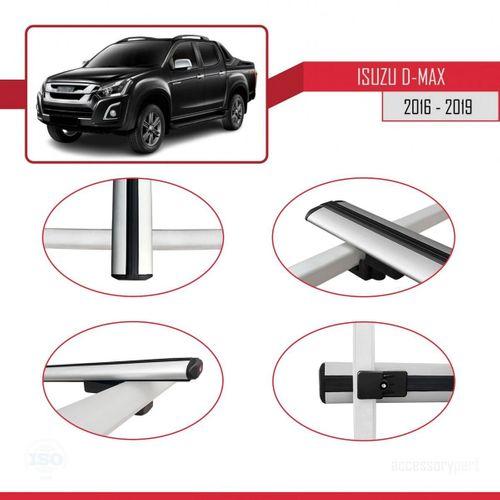 Isuzu D-Max 2016-2019 Arası ile uyumlu Basic Model Ara Atkı Tavan Barı GRİ 3 ADET