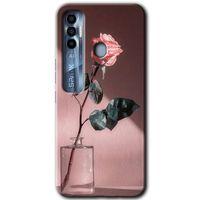 Potkal Hediye Fabrikası Tecno Spark 7 Pro Kılıf HD Desen Baskılı Arka Kapak - Retro Gül