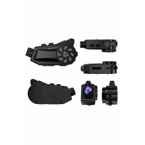 Bt68 Motosiklet Kask Bluetooth Kulaklık 1080p Kamera Ses Kontrolü Video Kayıt Özellikli İntercom