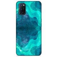 Oppo A92 Kılıf Pastel Renkler (6) Silikon Kılıf Mavi Yeşil