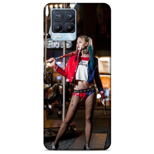 Realme 8 Pro Uyumlu Kılıf Harley Quinn (24) Darbe Emici Kılıf Kiraz kırmızısı