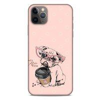 Animax Pugs COFEE Apple Iphone 11 Pro Max Kılıf Desenli Silikon