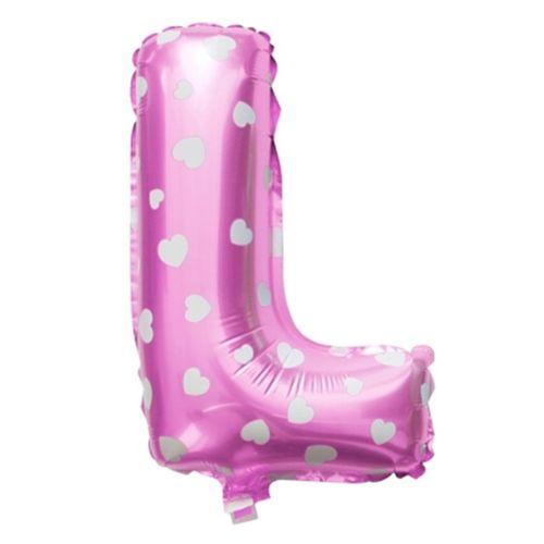 FOLYO BALON L HARF PEMBE KALPLİ 40CM