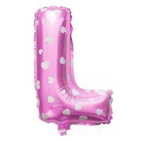 FOLYO BALON L HARF PEMBE KALPLİ 40CM