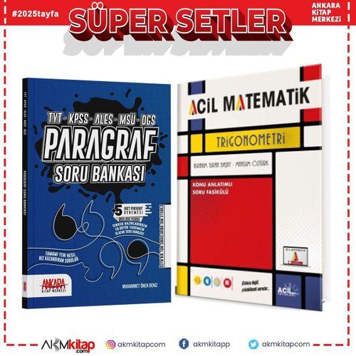 Acil Trigonometri ve AKM Paragraf Soru Bankası Seti 2 Kitap