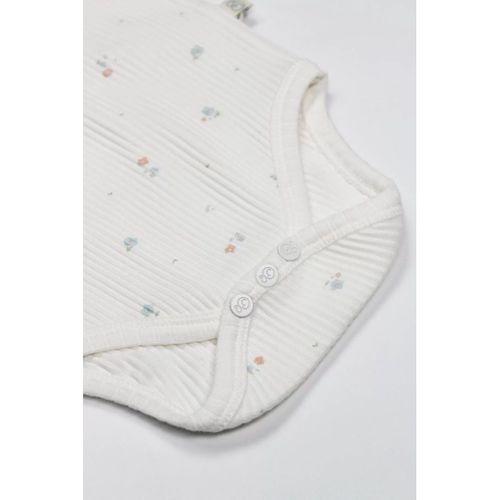 Bistyle Flying Bloom White Yarım Kol 2'li Body 17118 Ekru Gül Kurusu
