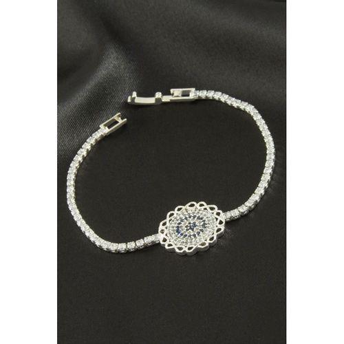 Çiçek Zirkon Taşlı Çocuk Bileklik 16 cm