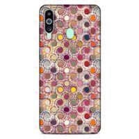 Samsung Galaxy M40 Kılıf Pastel Renkler (36) Glitter Kılıf Sarı Pembe