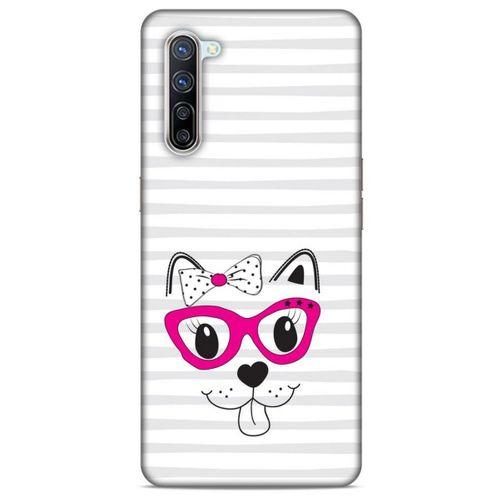 Lopard Oppo Reno 3 Pro 5g Uyumlu Kılıf Kediler (16) Kalın Kılıf Fuşya Gözlük