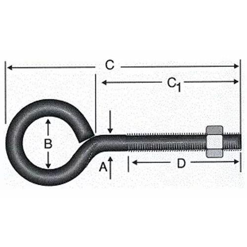 Kapalı Metrik Kanca M4 - 100 Adet
