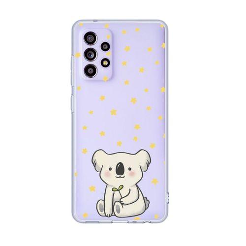 Galaxy A32 Uyumlu Koala Desenli Premium Şeffaf Silikonlu Telefon Kılıfı