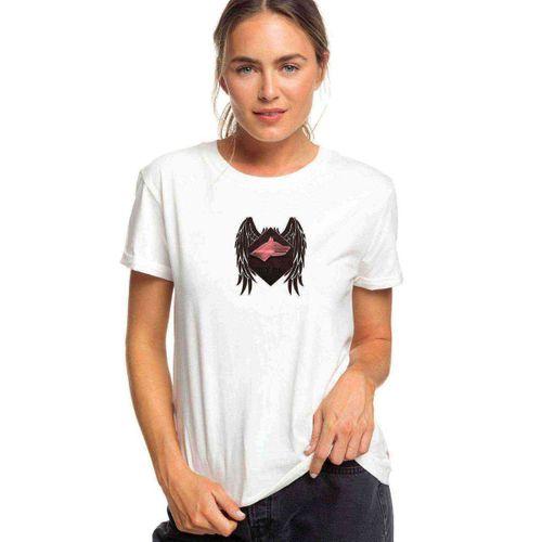 Selçuklu Kahverengi Kartalı Göktürk Baskılı Beyaz Kadın Tshirt