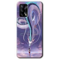 OPPO Oppo A74 Kılıf HD Desen Baskılı Arka Kapak + Temperli Cam - Dragon Snake