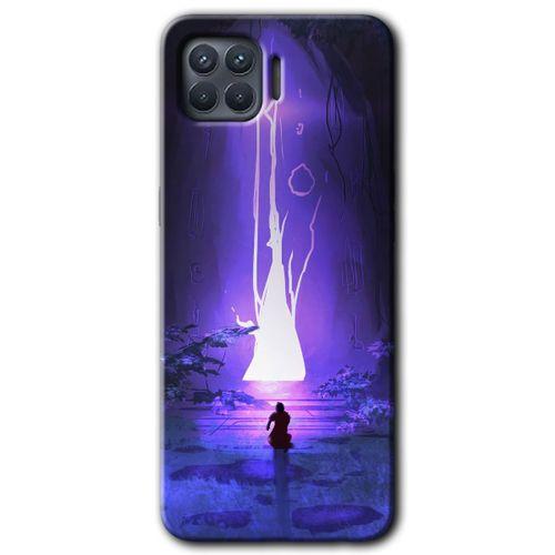 Oppo Reno 4 Lite Kılıf Baskılı Arka Kapak - Wanderer Silhouette +Tam Ekran Koruyucu