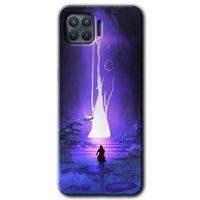 Oppo Reno 4 Lite Kılıf Baskılı Arka Kapak - Wanderer Silhouette +Tam Ekran Koruyucu