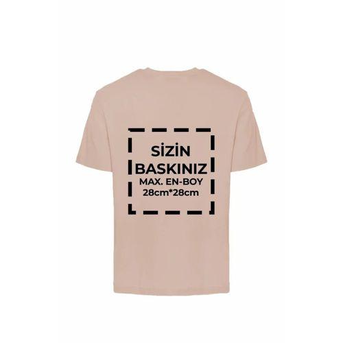 Tişört Tasarla T-Shirt 20/1 Kumaş - Bej