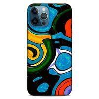 Lopard Apple iPhone 12 Pro Max Uyumlu Kılıf Soyut Sanat (24) Desenli Darbe Emici Kılıf