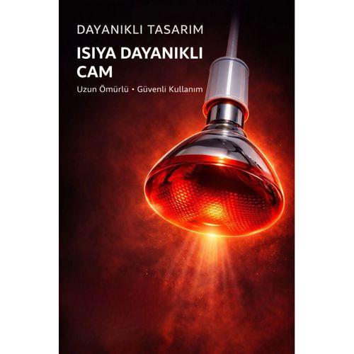150w Isıtıcı Ampul Kırmızı Isı Lambası Civciv Kümes Kuluçka E27 Duy Isıtma Ampulü