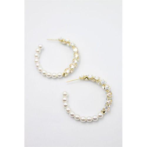 Zirkon Taşlı Küpe - Altın