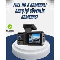 1080p Üç Kameralı Araç Kamerası Wi-fi Destekli Park Modu Ve G-sensörlü
